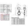 Затвор дисковый поворотный чугун VPI4448-N24EP Ду 150 Ру16 межфл с электроприводом Nutork 230В диск чугун манжета EPDM Tecofi VPI4448-N24EP0150