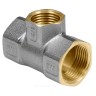 Тройник латунь никель переходной Ду 32х25х32 (1 1/4"х1"х1 1/4") ВР/ВР 9008 ГОСТ 32585-2013 Aquasfera 9008-06