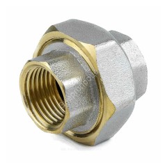 Соединитель латунь никель американка Ду 15 (1/2") прямой ВР/ВР 9012 ГОСТ 32585-2013 Aquasfera 9012-01