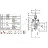 Задвижка чугун V4246 Ду 80 Ру16 Тмакс=150C фл Tecofi V4246-0080