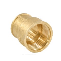 Муфта латунь переходная Ду 15х10 (1/2"х3/8") ВР/ВР VALFEX VF.240.L.012.038