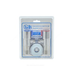 Комплект кранов бытовых угловых G1/2" Ру10 НР керамическая кран-букса RM-L ATS-1212-2