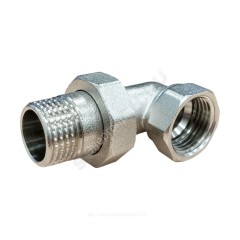 Соединитель латунь никель американка Ду 15 (1/2") угловой ВР/НР SantechSystems