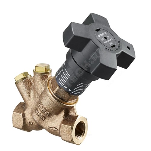 Клапан балансировочный ручной бронза Hydrocontrol VTR Ду 20 Rp3/4" Ру25 ВР Kvs=5.71м3/ч с измерительными ниппелями Oventrop 1060106